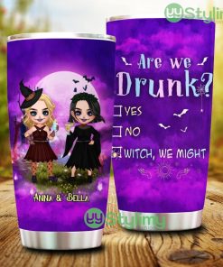 Personalized Custom BestieBest Witches Here's To Another Year Of Bonding Over Alcohol Witch Tumbler, Gift Idea For Halloween - 110423-200644