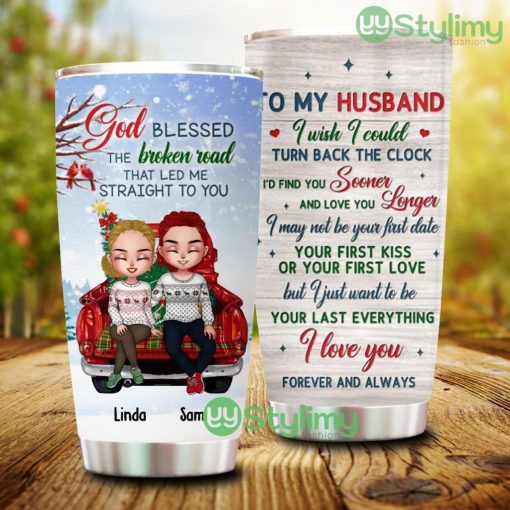 Personalized Custom Couple Tumbler – To My Husband I Love You Forever And Always