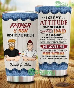 Personalized Custom Father &amp Daughterson Tumbler - I'm A Proud Dad Of A Freaking Awesome Daughter - Personalized Custom Father &amp Daughterson Tumbler - I'm A Proud Dad Of A Freaking Awesome Daughter