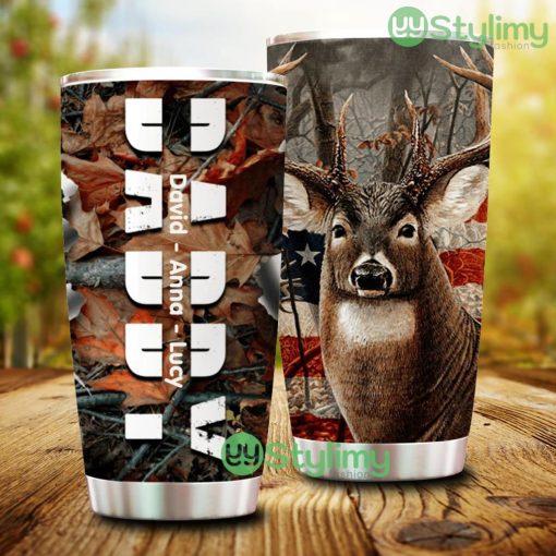 Personalized Happy Birthday Dad Cool Hunting Tumbler