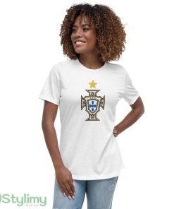 Portugal Football Team With One Star logo white best T shirts - 6400 Women_s Relaxed Short Sleeve Jersey Tee