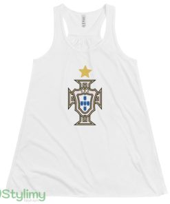 Portugal Football Team With One Star logo white best T shirts - 8800 Women_s Flowy Racerback Tank