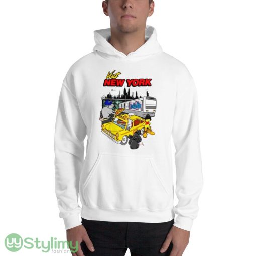Rat Visit New York ASS shirt - 18500 Unisex Heavy Blend Hooded Sweatshirt