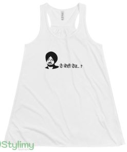 Sidhu Moose Wala logo white best T shirts - 8800 Women_s Flowy Racerback Tank