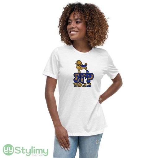 Sigma Gamma Rho African Print with Poodle and 1922 logo white best T shirts