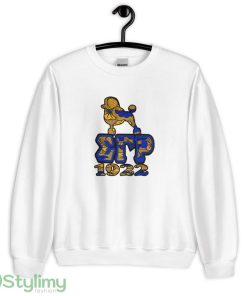 Sigma Gamma Rho African Print with Poodle and 1922 logo white best T shirts - 18000 Unisex Heavy Blend Crewneck Sweatshirt