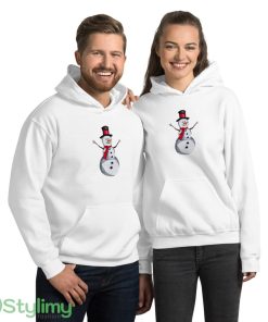 Snowman logo white best T shirts - 18500 Unisex Heavy Blend Hooded Sweatshirt