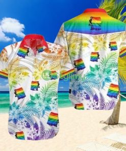 Lgbt Flag Full Printing Hawaiian All Over Printed Hawaiian Shirt - Lgbt Flag Full Printing Hawaiian All Over Printed Hawaiian Shirt