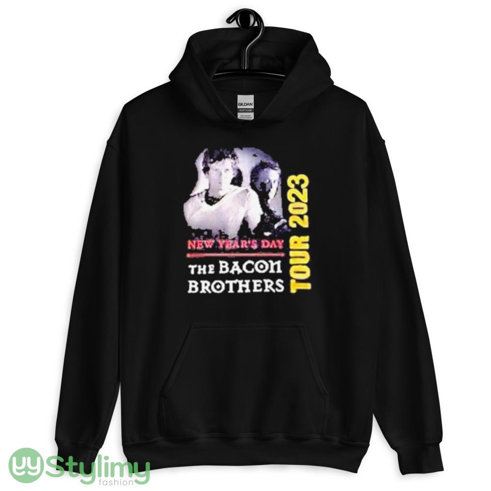 New Year’s day the bacon brothers tour 2023 shirt 2 New Year’s day the bacon brothers tour 2023 shirt - 18500 Unisex Heavy Blend Hooded Sweatshirt