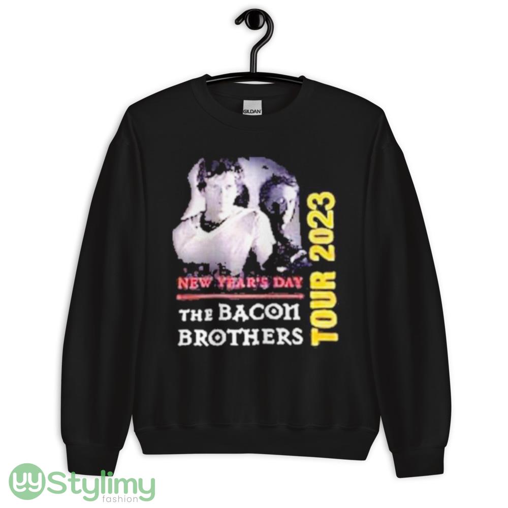 New Year’s day the bacon brothers tour 2023 shirt 8 New Year’s day the bacon brothers tour 2023 shirt - 18000 Unisex Heavy Blend Crewneck Sweatshirt