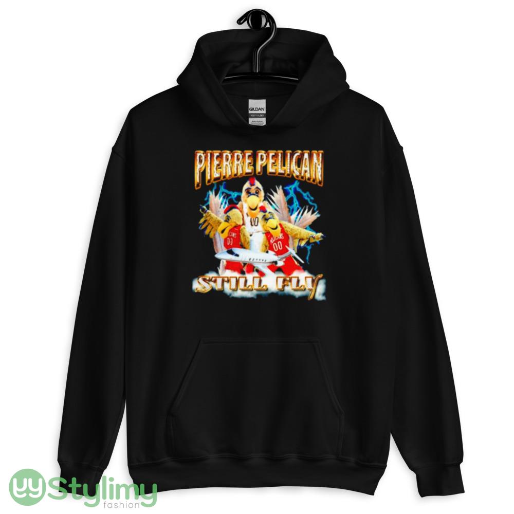 Pierre Pelican Still Fly shirt 2 Pierre Pelican Still Fly shirt - 18500 Unisex Heavy Blend Hooded Sweatshirt