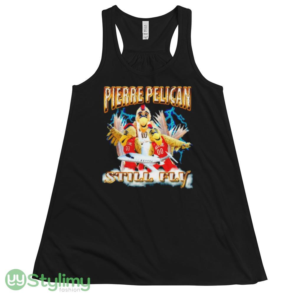 Pierre Pelican Still Fly shirt 4 Pierre Pelican Still Fly shirt - 8800 Women's Flowy Racerback Tank