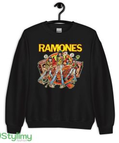 Ramones rockaway beach cartoon shirt - 18000 Unisex Heavy Blend Crewneck Sweatshirt