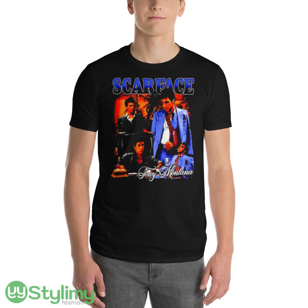 Scarface Tony Montana picture collage shirt 9 Scarface Tony Montana picture collage shirt - 980 Lightweight Fashion Short Sleeve T-Shirt