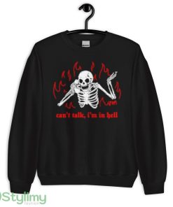 Skeleton can’t talk in hell shirt - 18000 Unisex Heavy Blend Crewneck Sweatshirt