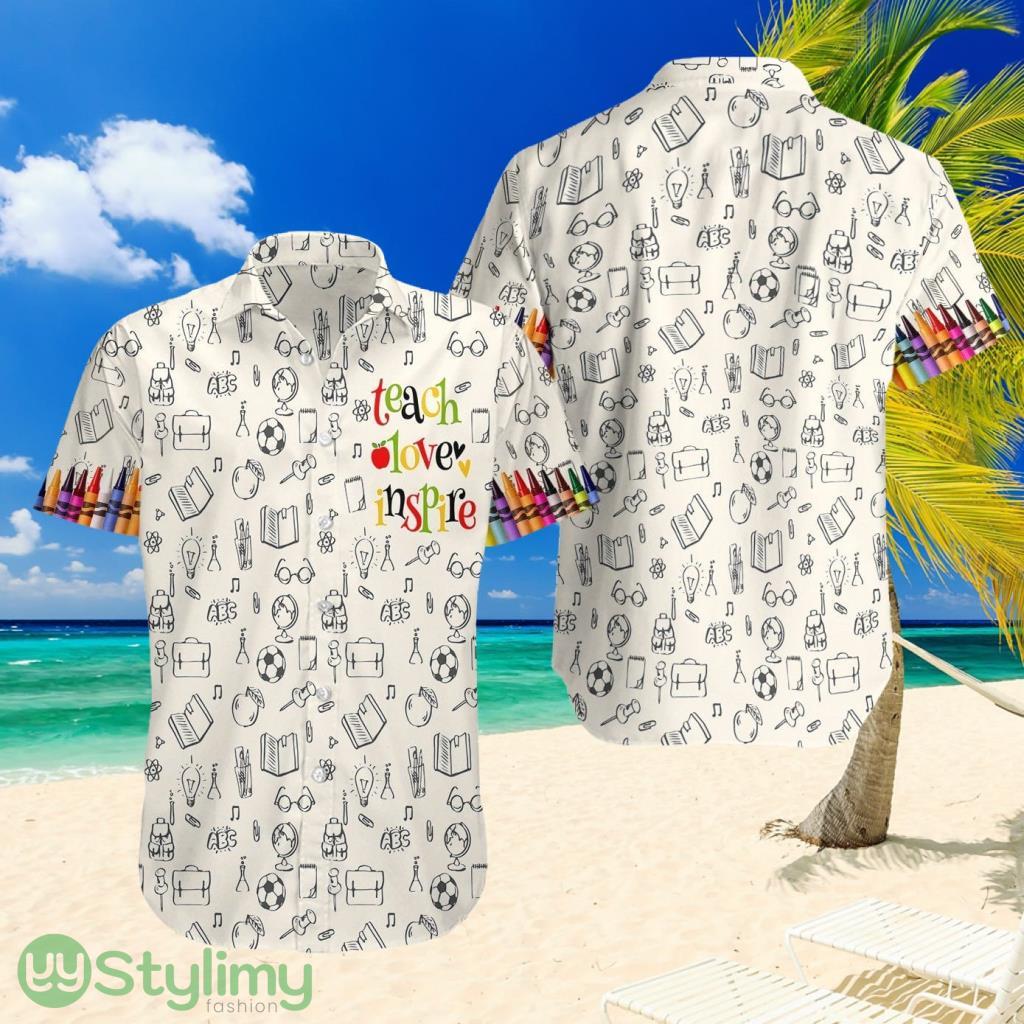 Teach Love Inspire Crayons Ez14 1008 Tropical Hawaiian Shirt 2 Teach Love Inspire Crayons Ez14 1008 Tropical Hawaiian Shirt - Teach Love Inspire Crayons Ez14 1008 Tropical Hawaiian Shirt