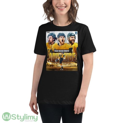 Vegas Golden Knights Advance Playoffs 2023 Shirt - 6400 Women's Relaxed Short Sleeve Jersey Tee