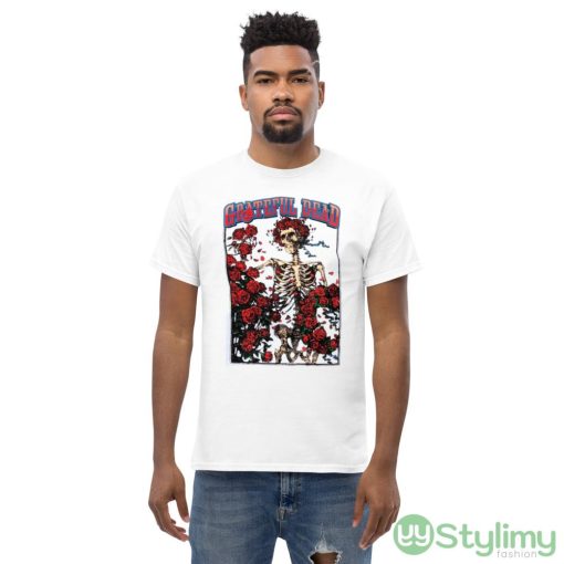 2023 Official Grateful Dead Skeleton Rose Shirt