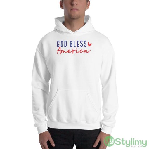 4th Of July God Bless America Shirt - 18500 Unisex Heavy Blend Hooded Sweatshirt