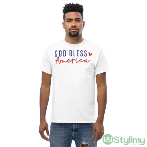 4th Of July God Bless America Shirt - Men’s Classic Tee Gildan 5000