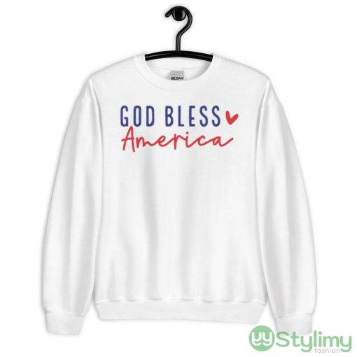 4th Of July God Bless America Shirt - 18000 Unisex Heavy Blend Crewneck Sweatshirt