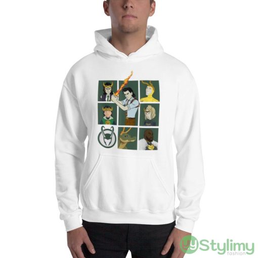 Alligator Character Grid Loki Tom Hiddleston Marvel Design Shirt - 18500 Unisex Heavy Blend Hooded Sweatshirt