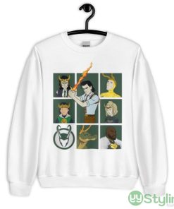 Alligator Character Grid Loki Tom Hiddleston Marvel Design Shirt - 18000 Unisex Heavy Blend Crewneck Sweatshirt