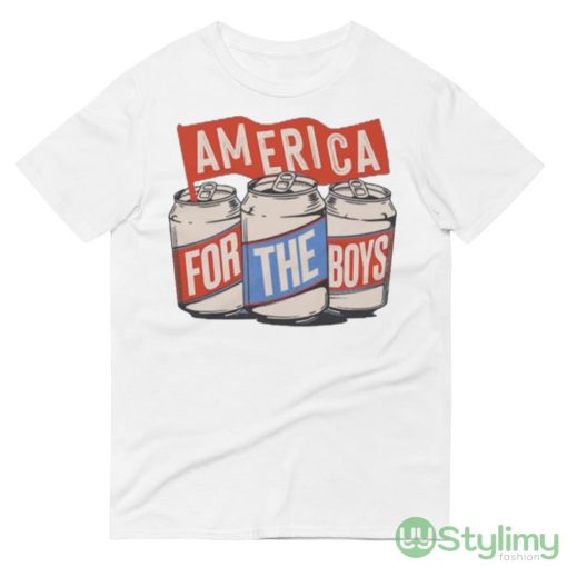 America For The Boys Beer White Shirt - 980 Lightweight Fashion Short Sleeve T-Shirt