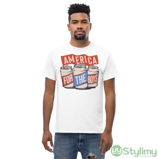 America For The Boys Beer White Shirt - Men’s Classic Tee Gildan 5000