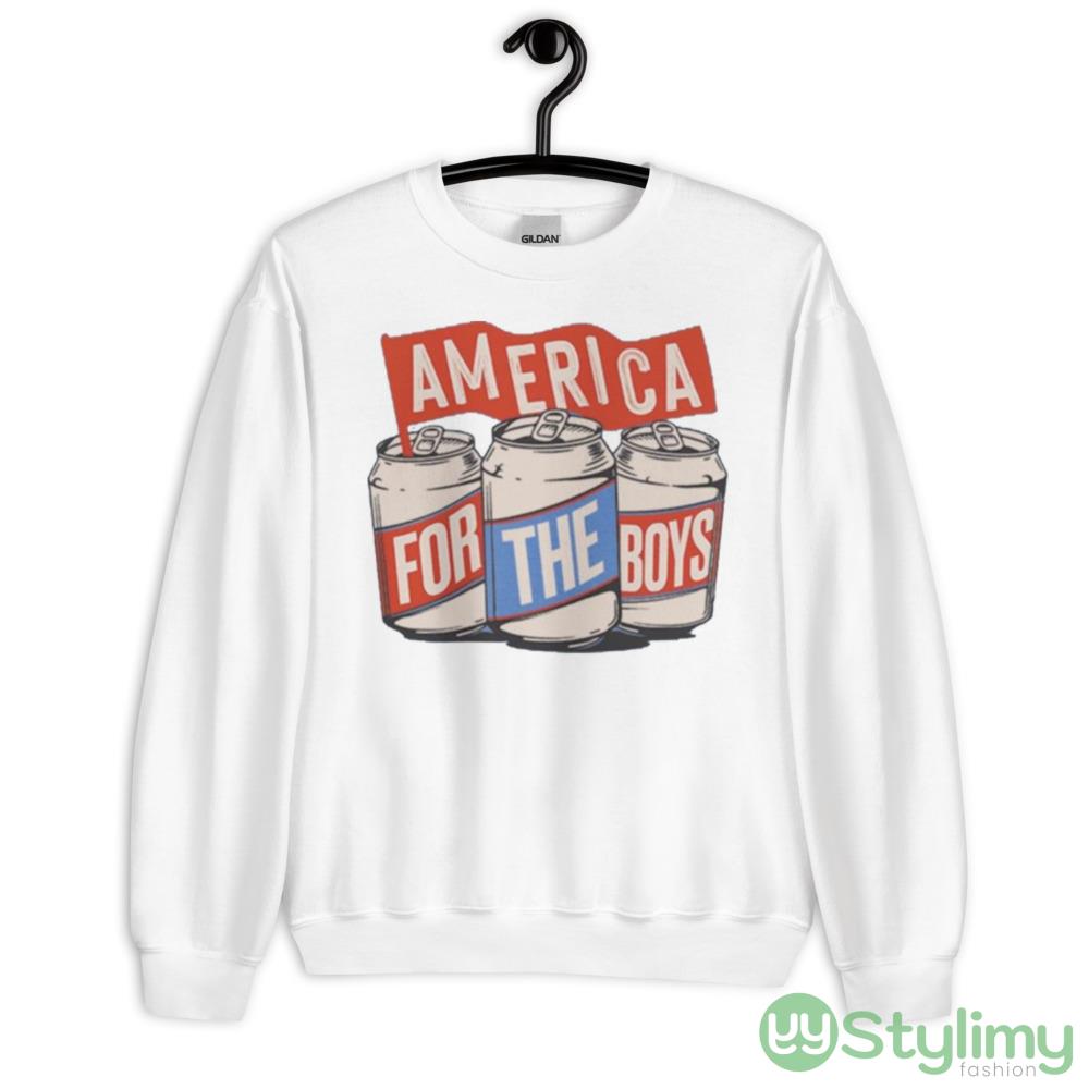 America For The Boys Beer White Shirt 7 America For The Boys Beer White Shirt - 18000 Unisex Heavy Blend Crewneck Sweatshirt