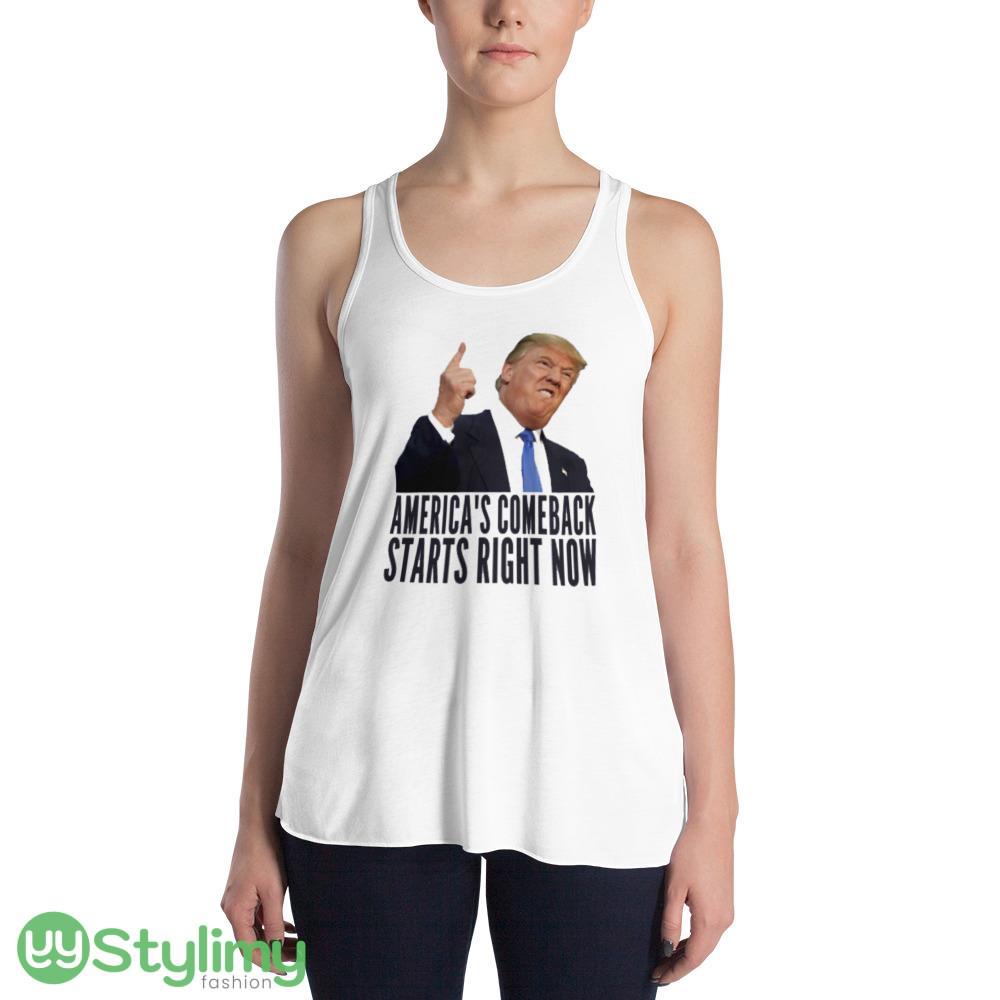 America's Comeback Starts Right Now Quotes Trump 2024 T Shirt 3 3 America's Comeback Starts Right Now Quotes Trump 2024 T Shirt 3 - 8800 Women's Flowy Racerback Tank
