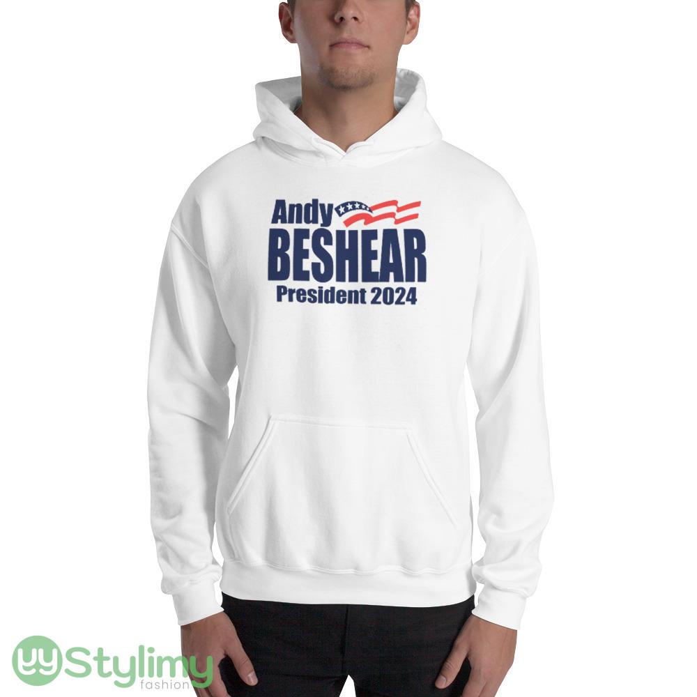 Andy Beshear 2024 Funny White T Shirt 2 Andy Beshear 2024 Funny White T Shirt - 18500 Unisex Heavy Blend Hooded Sweatshirt