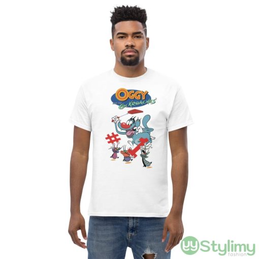 Bands Oggy On A Hunt Oggy And Cockroaches Design Shirt - Men’s Classic Tee Gildan 5000