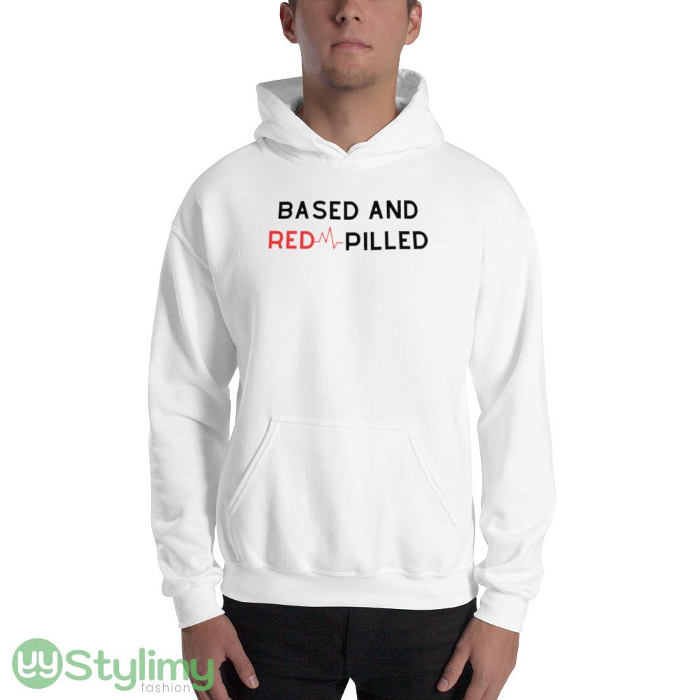 Based And Redpilled Funny White T Shirt 3 2 Based And Redpilled Funny White T Shirt 3 - 18500 Unisex Heavy Blend Hooded Sweatshirt