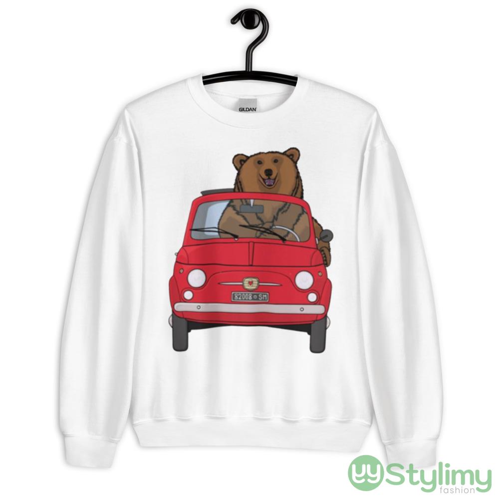 Bear In A Red Fiat 500 Design T Shirt 7 Bear In A Red Fiat 500 Design T Shirt - 18000 Unisex Heavy Blend Crewneck Sweatshirt