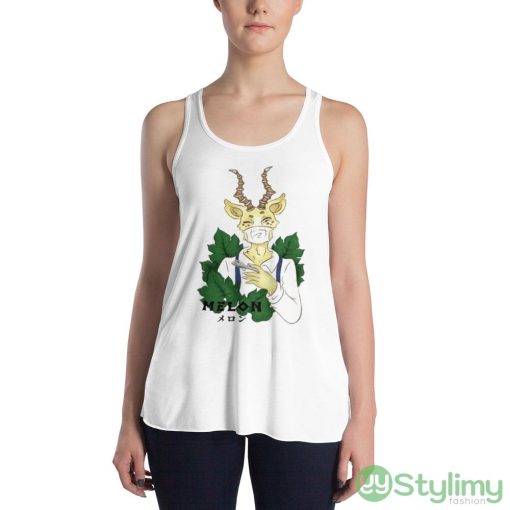 Beastars Melon Anime Graphic White Shirt - 8800 Women's Flowy Racerback Tank
