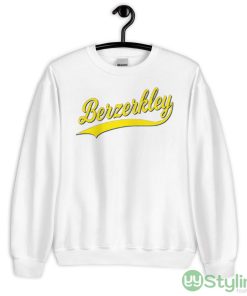 Berkeley California Yellow Logo White Shirt - 18000 Unisex Heavy Blend Crewneck Sweatshirt
