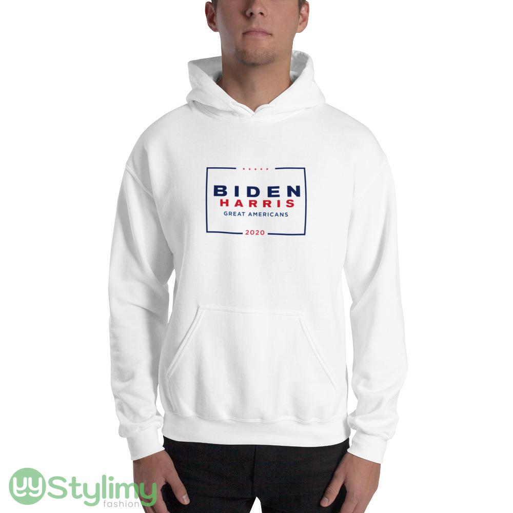 Biden Harris 2020 Great Americans Funny White T Shirt 2 Biden Harris 2020 Great Americans Funny White T Shirt - 18500 Unisex Heavy Blend Hooded Sweatshirt