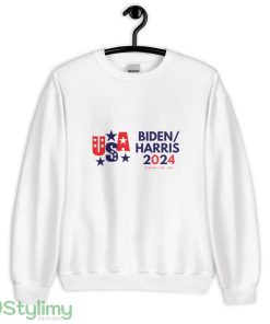 Biden Harris 2024 Funny White T Shirt - 18000 Unisex Heavy Blend Crewneck Sweatshirt