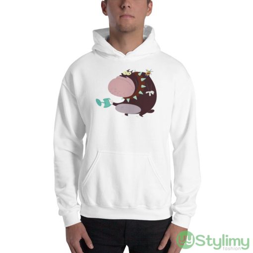 Bob The Bulldog Oggy And Cockroaches Design Shirt - 18500 Unisex Heavy Blend Hooded Sweatshirt
