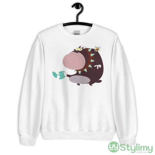 Bob The Bulldog Oggy And Cockroaches Design Shirt - 18000 Unisex Heavy Blend Crewneck Sweatshirt