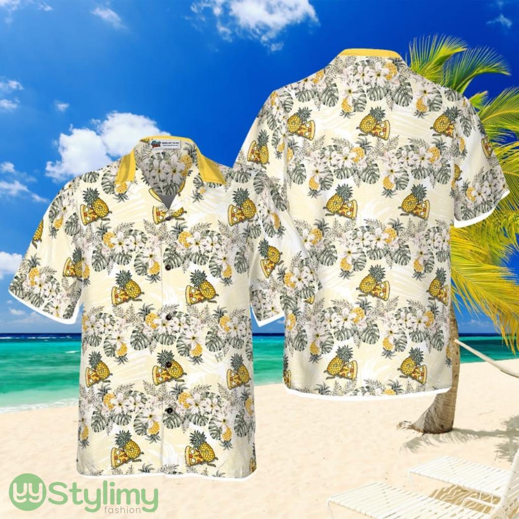 Cartoon Pizza Pineapple Hawaiian Shirt 1 Cartoon Pizza Pineapple Hawaiian Shirt Product Photo 1