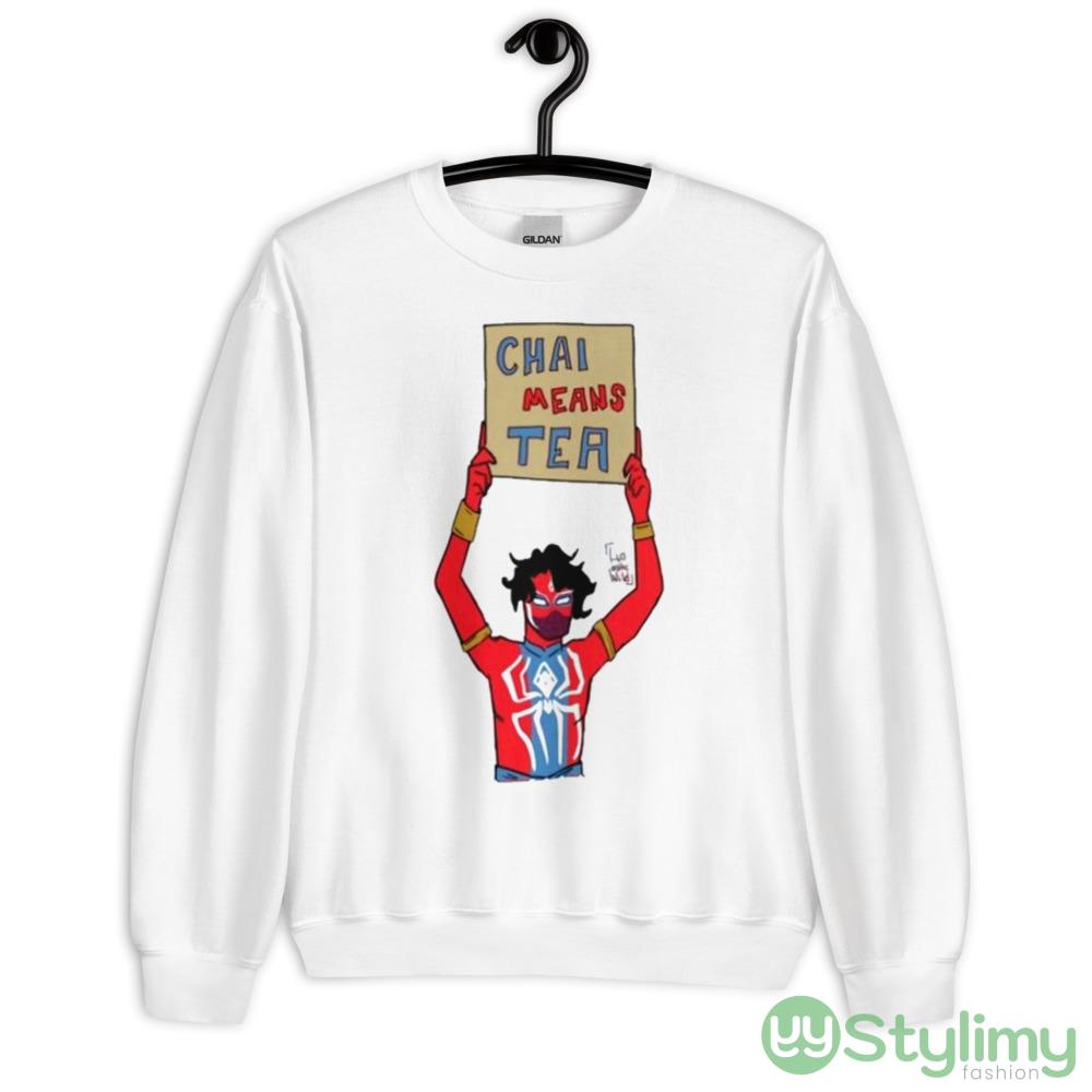 Chai Means Tea Spiderman Graphics Shirt 7 Chai Means Tea Spiderman Graphics Shirt - 18000 Unisex Heavy Blend Crewneck Sweatshirt