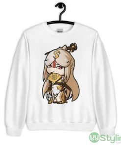 Chibi Ningguang Genshin Impact White Shirt - 18000 Unisex Heavy Blend Crewneck Sweatshirt