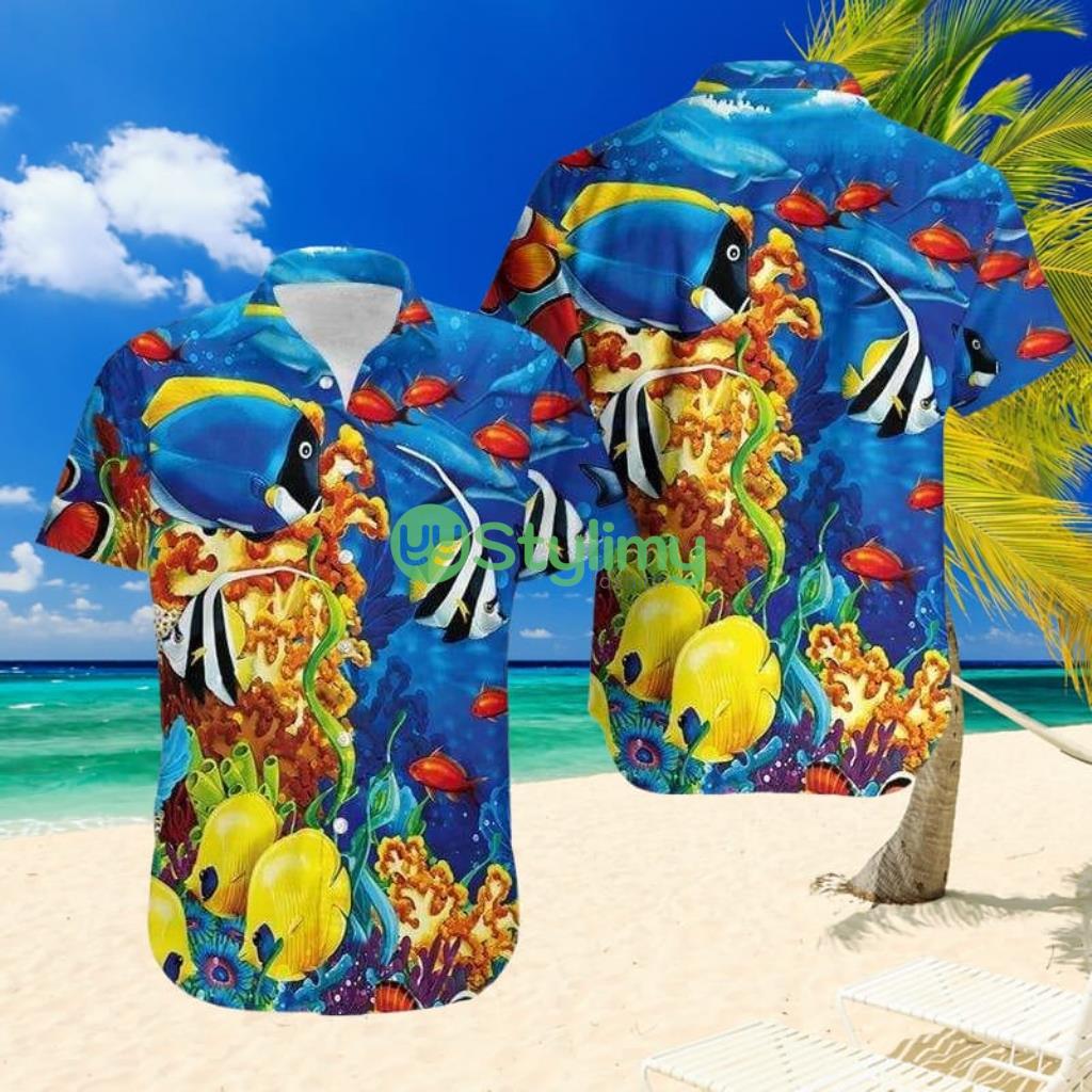 Cover Your Body With Amazing Hawaiian Aloha Shirts Cute Sea Fishes 2 Cover Your Body With Amazing Hawaiian Aloha Shirts Cute Sea Fishes Product Photo 1
