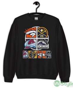Denver Big 4 Teams Broncos Nuggets Avalanche Rockies shirt - 18000 Unisex Heavy Blend Crewneck Sweatshirt