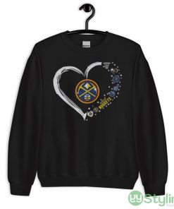 Denver Nuggets Logo Heart Diamond 2023 Shirt - 18000 Unisex Heavy Blend Crewneck Sweatshirt