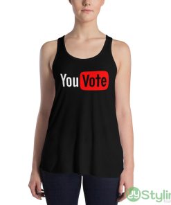 Election Day Presidential Election 2024 Vote Youtube Logo Parody Shirt - 8800 Women's Flowy Racerback Tank