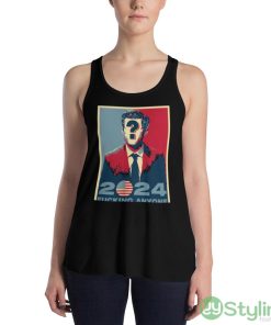 elections 2024 FUCKING ANYONE Black T Shirt - 8800 Women's Flowy Racerback Tank