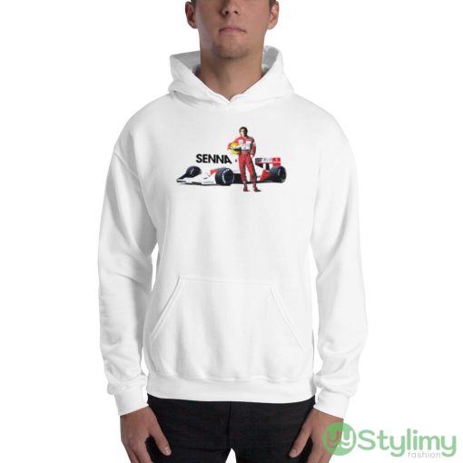 F1 Legend Senna Racing Graphics Shirt - 18500 Unisex Heavy Blend Hooded Sweatshirt